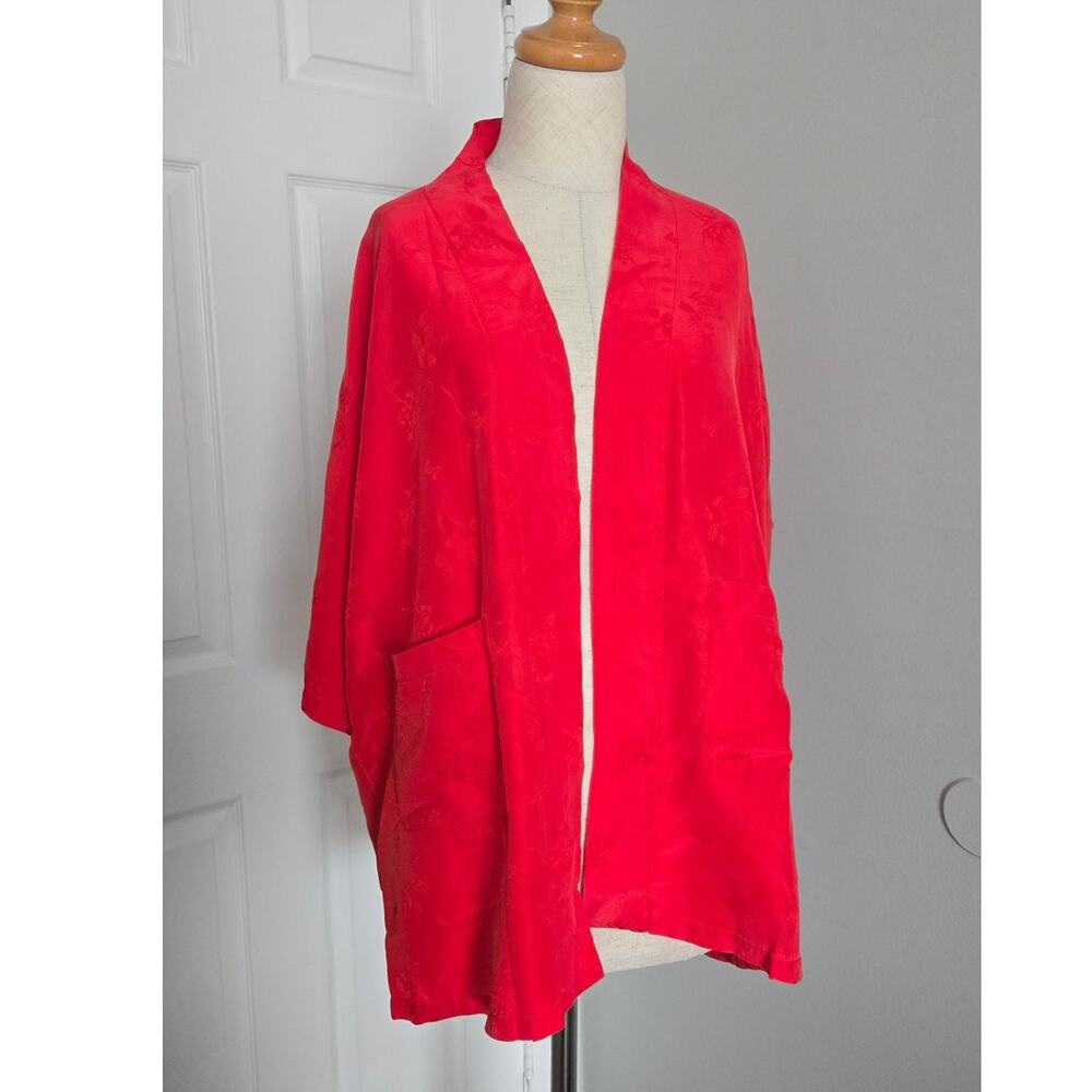 Vintage 100% Silk Kimono Shirt Size M/L